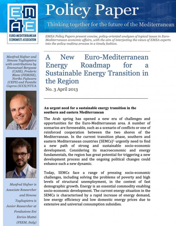 A New Euro-Mediterranean Energy Roadmap for a Sustainable Energy Transition in the Region