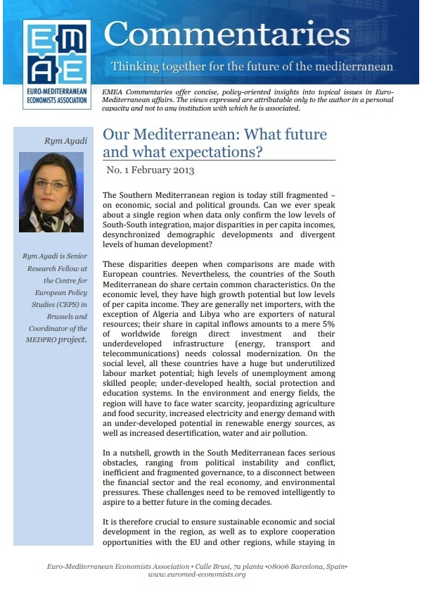 Our Mediterranean: What Future and What Expectations?